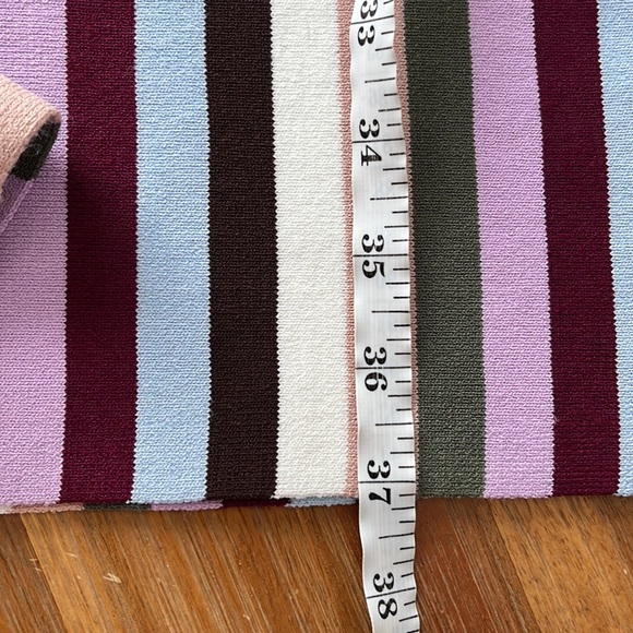 $428 Ronny Kobo Arielle Striped Bodycon Knit Mini Dress Retro 90s - Picture 11 of 12